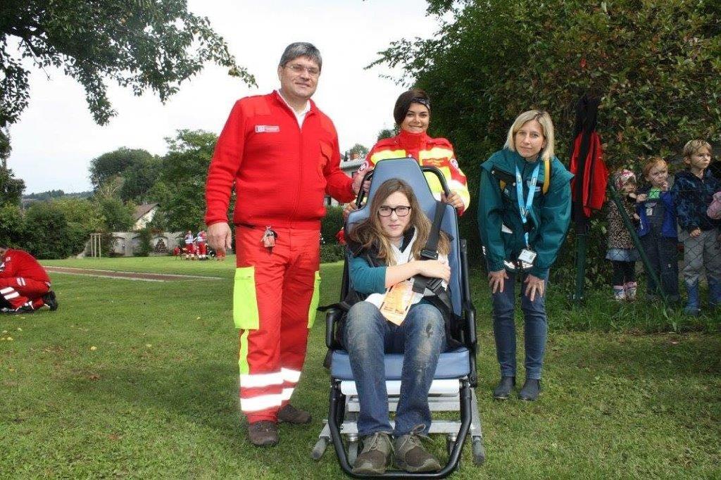 NÖ Katastrophenübung 2017 - Unsere Sanis Andreas Hochreiter und Melanie Pfeffer.