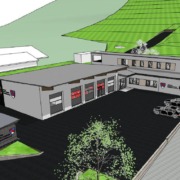 Rendering der neuen ASBÖ-Rettungsstelle in Frankenfels