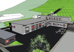 Rendering der neuen ASBÖ-Rettungsstelle in Frankenfels