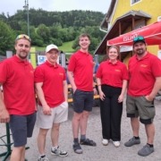 ASBÖ Kegeln Teamfoto ASBÖ Frankenfels Sanis beim VAG-Kegeln ,Teamfoto